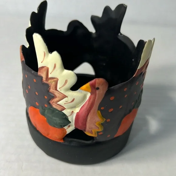 Vintage Ks Collection Ceramic Turkey‎ Candle Holder Single Wick Y2K Thanksgiving - Picture 4 of 17